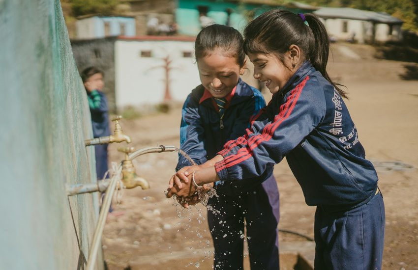 Nepal washing hands