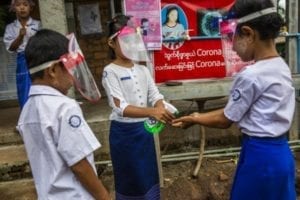 Onderwijs Myanmar corona VSO changemakers handen wassen