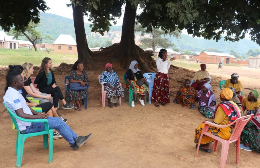 The CLARITY and Randstad team visiting GEWOMA for a monthly evaluation and reflection meeting at Mgusu, Geita region.