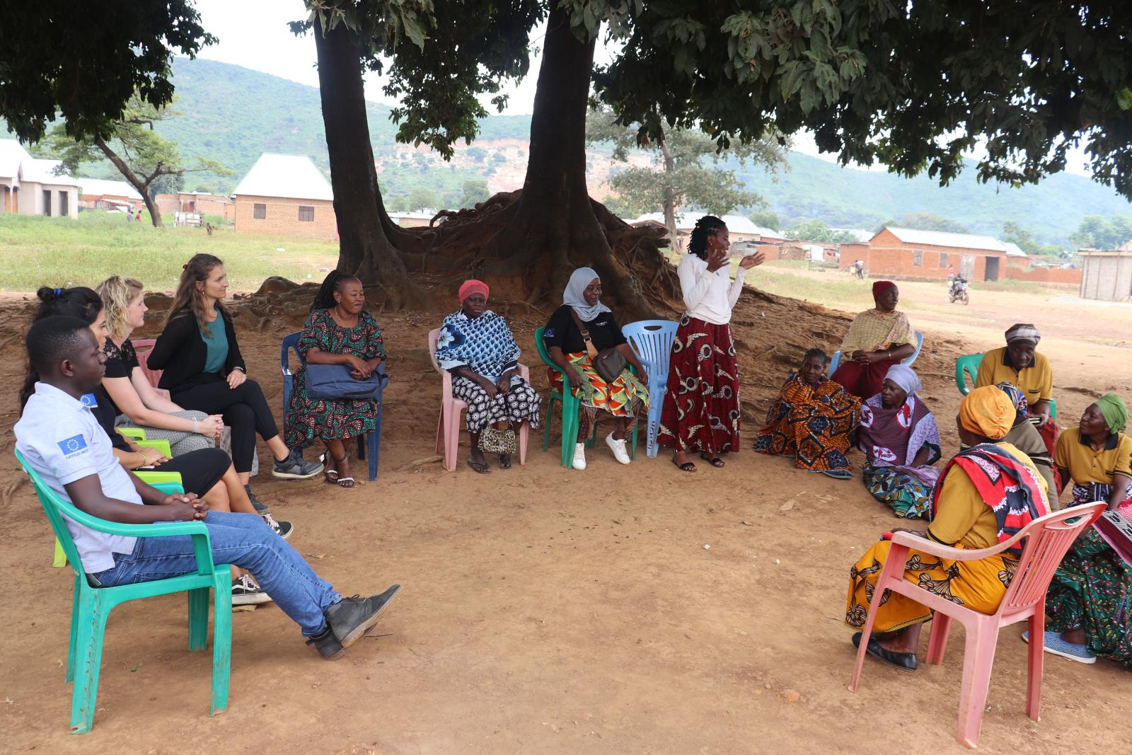 The CLARITY and Randstad team visiting GEWOMA for a monthly evaluation and reflection meeting at Mgusu, Geita region. 